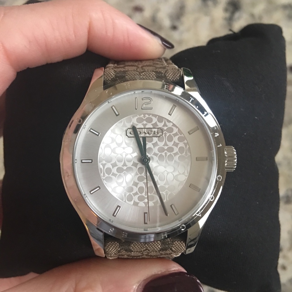 Coach Maddy Stainless Steel Signature Strap Watch